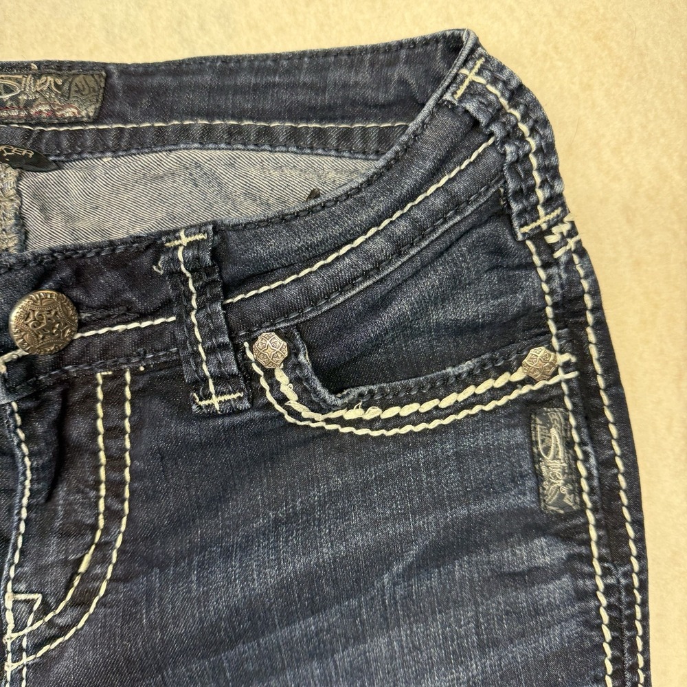 Silver Jeans Co Suki Super Skinny Dark Wash Denim‎ Jeans W27 L33 L9121SSR467 - Picture 8 of 16
